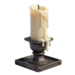 Melted Candle in Vintage Iron Holder Icon