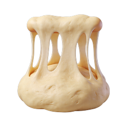 Melted Cheese Stretch Icon - Realistic 3D Food Graphic