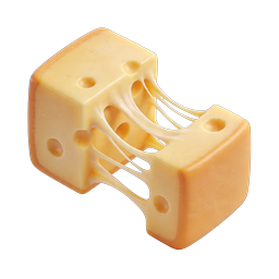 Icona di cubo di formaggio svizzero fuso - 3D Realistico