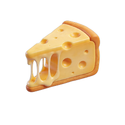 Melted Swiss Cheese 3D Icon | Premium Food Graphics