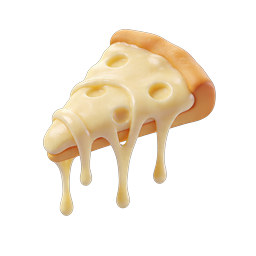 Melted Swiss Cheese Icon - 3D Food Illustration