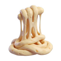Melted Cheese Stretch Icon - 3D Realistic Food Graphic