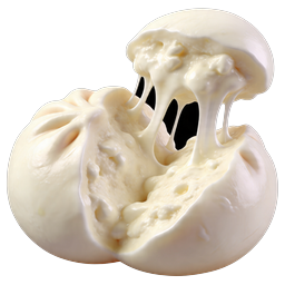 Melted Cheese Stretch Realistic Food Icon