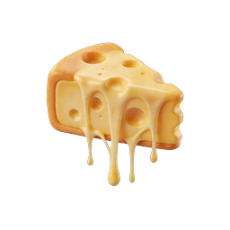 Melted Swiss Cheese Drip Icon - 3D Food Icon