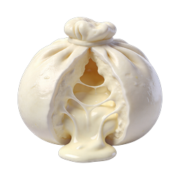 Melting Cheese Ball Icon | Realistic 3D Food Icon