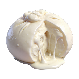 とろけるチーズパン 3Dアイコン - リアルなフードイラストレーション