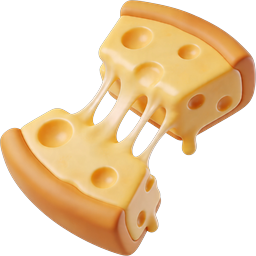 Melting Cheese Icon | 3D Swiss Cheese Graphic