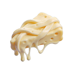 Melting Swiss Cheese Icon - 3D Realistic Food Illustration