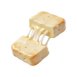Melting Cheese Cube Icon | Stretchy Swiss Cheese 3D