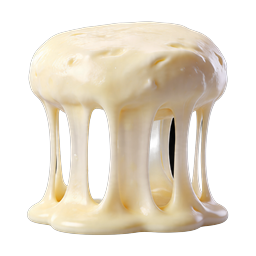 Melting Cheese Pull Icon - 3D Food Render
