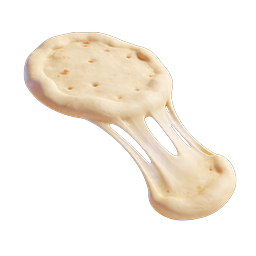 Melting Swiss Cheese Stretch Icon - Realistic 3D