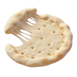 Melting Flatbread Icon - Realistic 3D Food Design