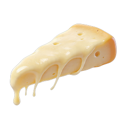 Melting Swiss Cheese Icon - Realistic 3D Food Graphic