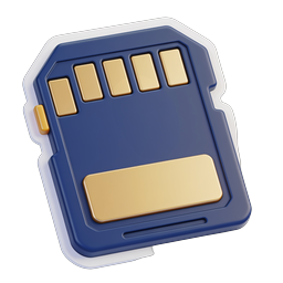 3D Memory Card Storage Device Icon | Tech Icons