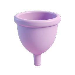 Menstrual Cup 3D Icon | Feminine Hygiene Illustration