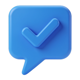 Message Confirmed Chat Bubble Icon with Checkmark