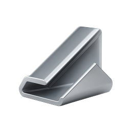 Realistic Metal Binder Clip 3D Icon