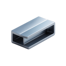 Metallic Rectangular Box 3D Isometric Icon