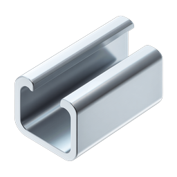 Metal C-Channel Steel Profile Icon | Industrial Hardware