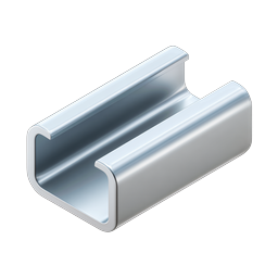 Metal C-Channel Steel Profile Icon | Industrial Hardware