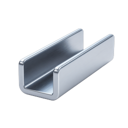 Realistic Metal Channel Beam Steel Profile Icon