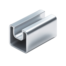 Icono de perfil metálico | U de acero industrial 3D