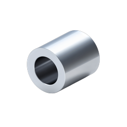 Polished Metal Cylinder Icon | 3D Realistic Render
