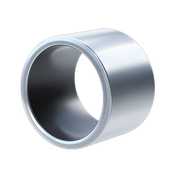 Realistic Metal Cylinder Ring Icon - Industrial 3D Render