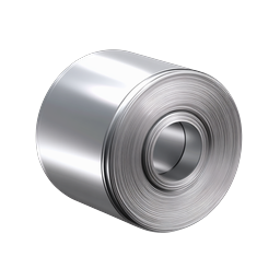 Icono de rollo de papel metálico - Bobina de plata 3D realista