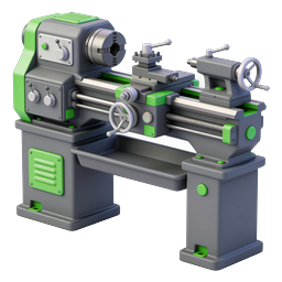 Metal Lathe Machine Industrial Workshop Icon