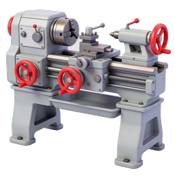 Metal Lathe Machine Industrial Workshop Tool Icon