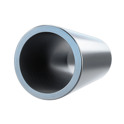 Metal Pipe Cylinder Icon - Industrial Steel Tube