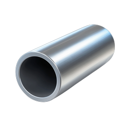 Metallic Pipe Cylinder Icon - Stainless Steel Tube