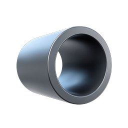 Metal Pipe Cylinder 3D Icon - Industrial Steel Tube