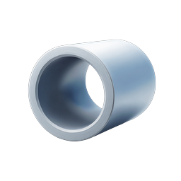 Realistic Metal Pipe Cylinder 3D Icon for Industrial Use