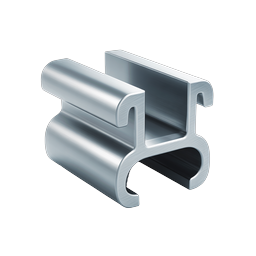 Metal Profile Extrusion 3D Render Icon