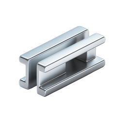 Metal Staple Icon - 3D Chrome Office Supply