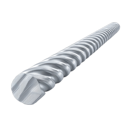 Metal Threaded Rod Icon - Realistic Steel Bolt 3D