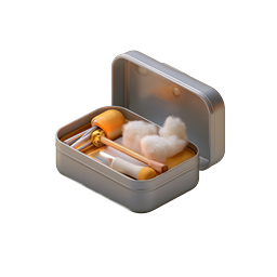 Realistic Metal Tin Box with Matches Icon