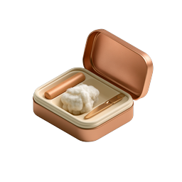 Open Copper Metal Tin Container Icon | 3D Realistic Design