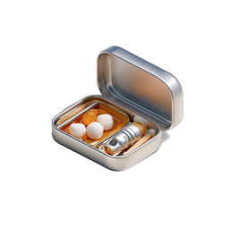 Metal Tin Survival Kit Icon - Realistic 3D Container