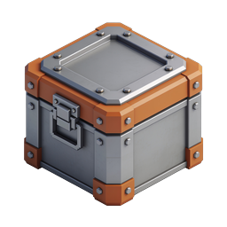 Metal Treasure Chest 3D Icon for Gaming and Rewards