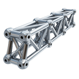 Metal Truss Framework Icon | 3D Steel Structure
