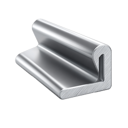 Metal U-Channel Profile Icon | Industrial 3D Render