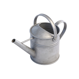 Realistic Metal Watering Can Icon for Gardening Designs