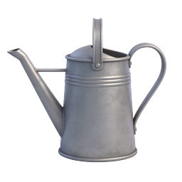Vintage Metal Watering Can Icon - 3D Garden Tool