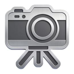 Metallic Camera Icon | Premium Photography Symbol