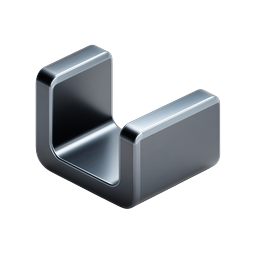 Modern Metallic Chair 3D Icon - Premium Furniture Design