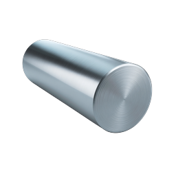 Metallic Cylinder Icon - Realistic 3D Steel Rod Design