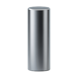 Metallic Cylinder Battery Icon - Realistic 3D Render